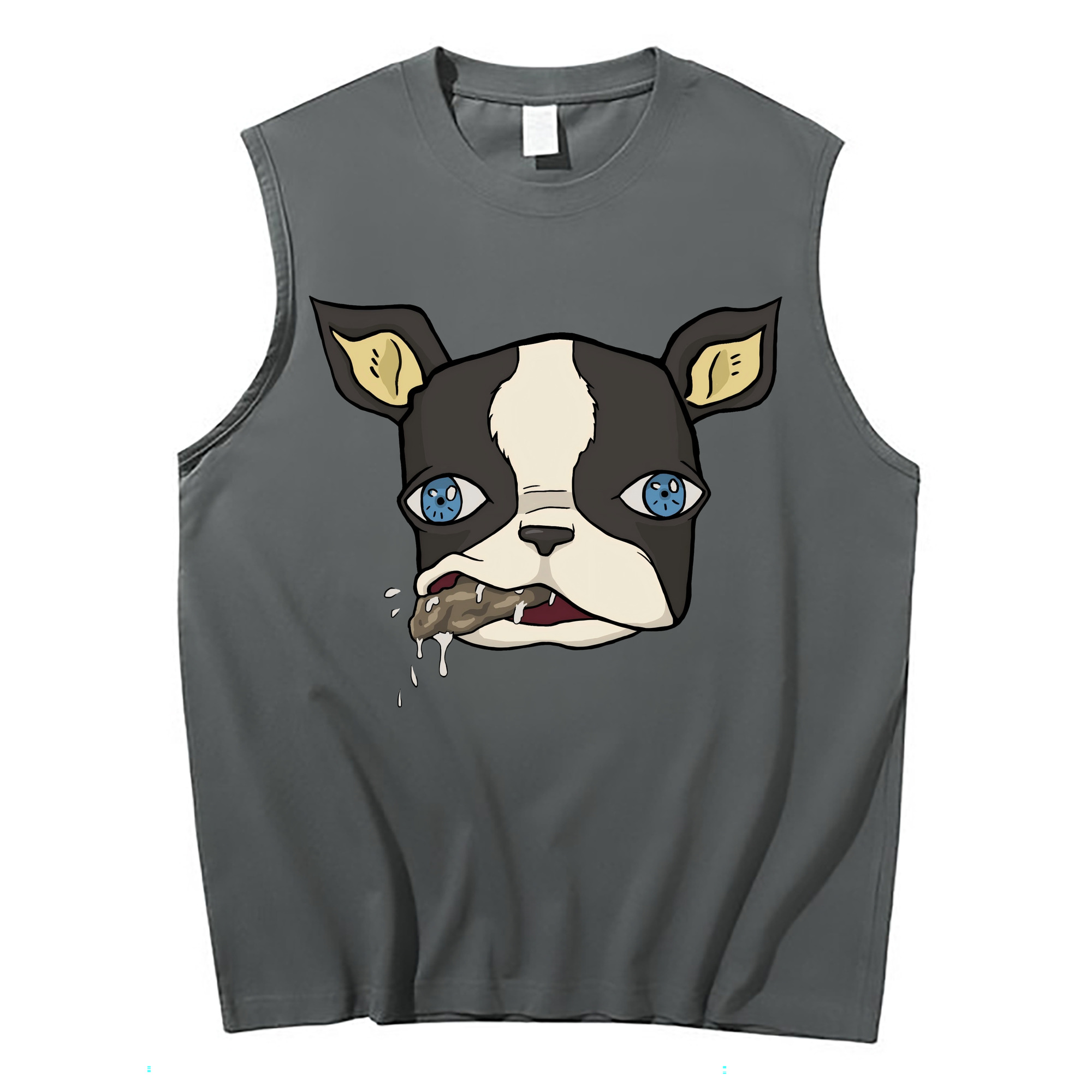 （画像用） ジョジョの奇妙な冒険 イギー JoJo's Bizarre Adventure Iggy コットン100％タンクトップ（フロントプリント）